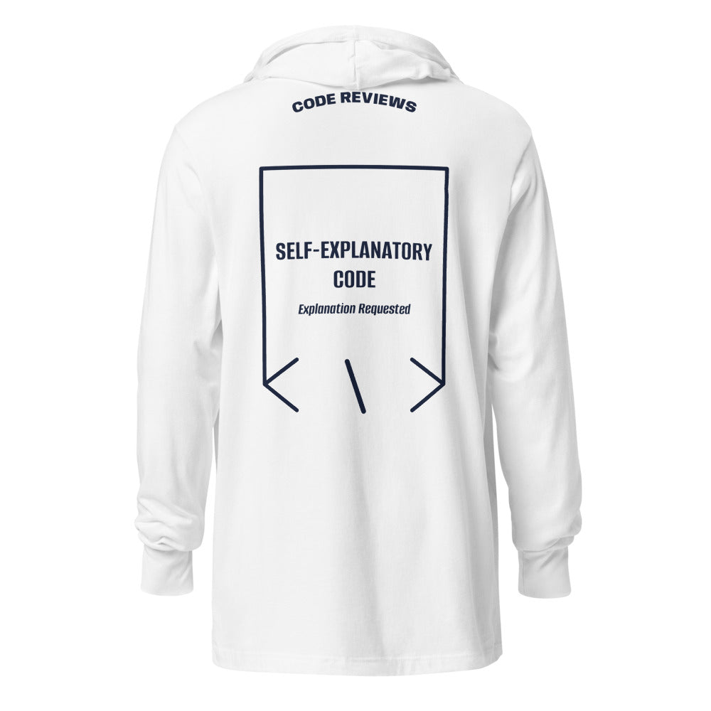 Self-Explanatory Code — White Heather Navy back mockup