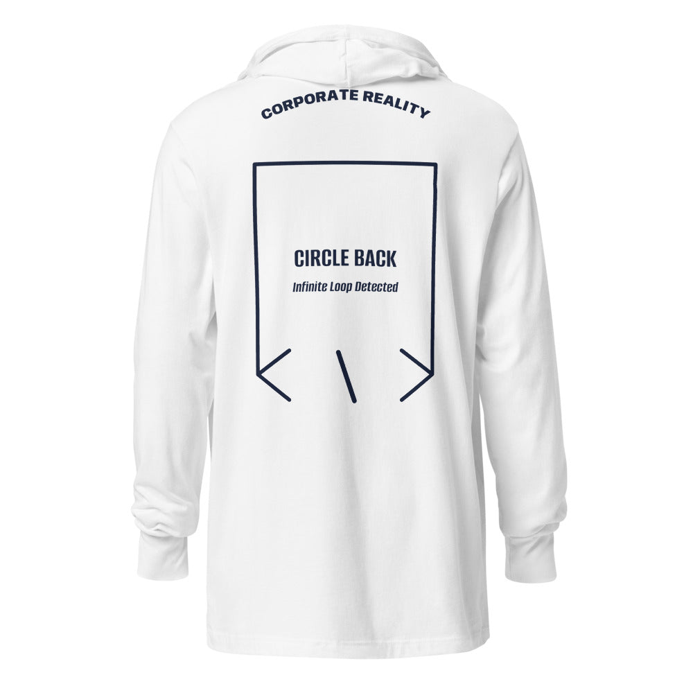 Circle Back — White Heather Navy back mockup