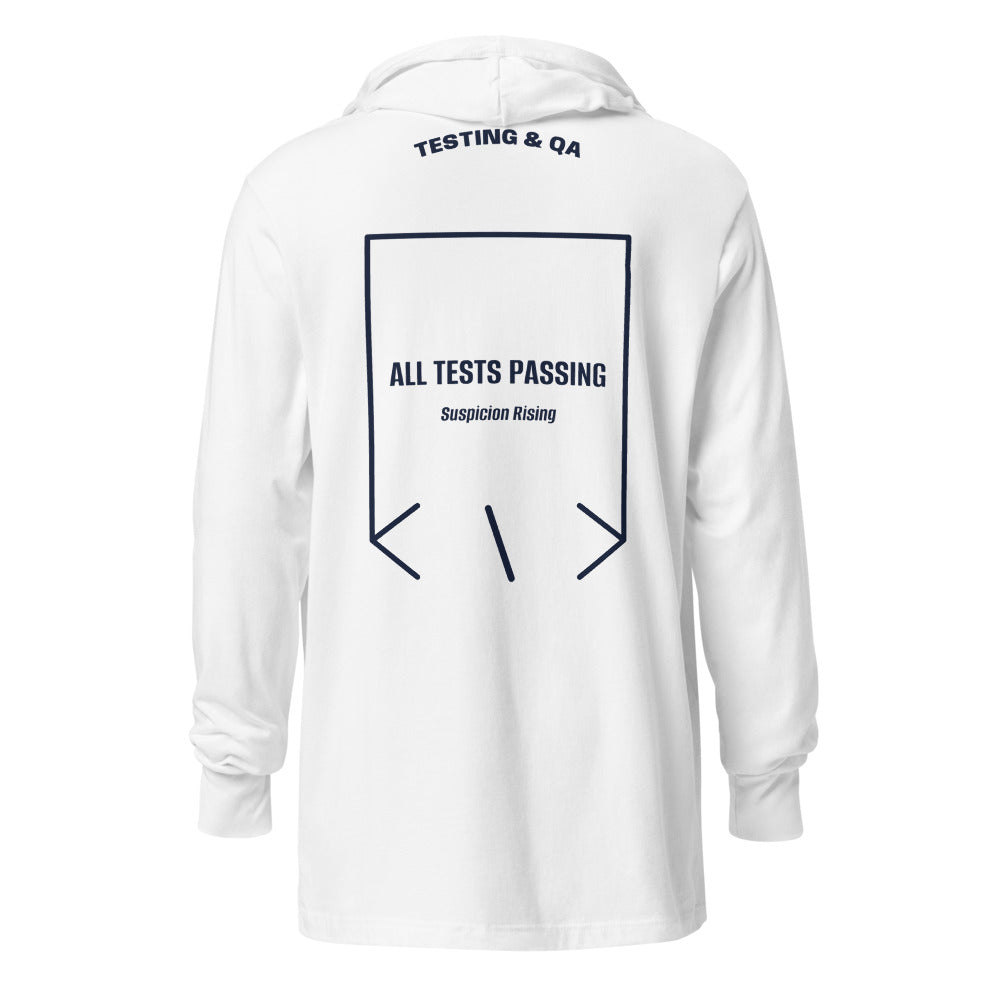 All Tests Passing — White Heather Navy back mockup