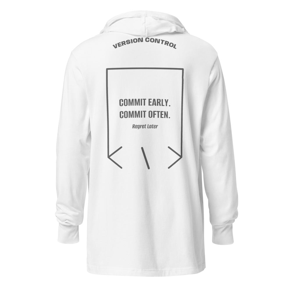 Commit Early. Commit Often. — secondary back mockup