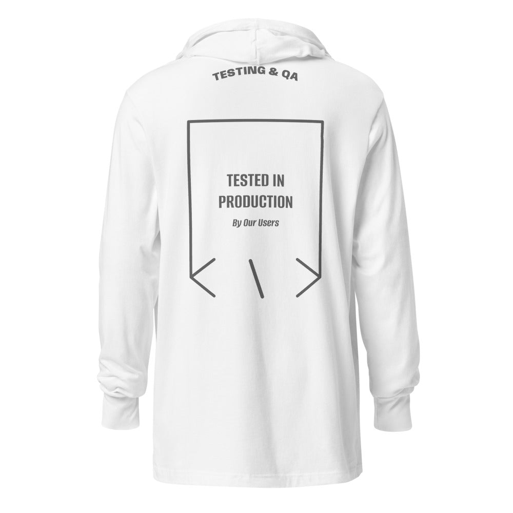 Tested In Production — White Grey Triblend back mockup
