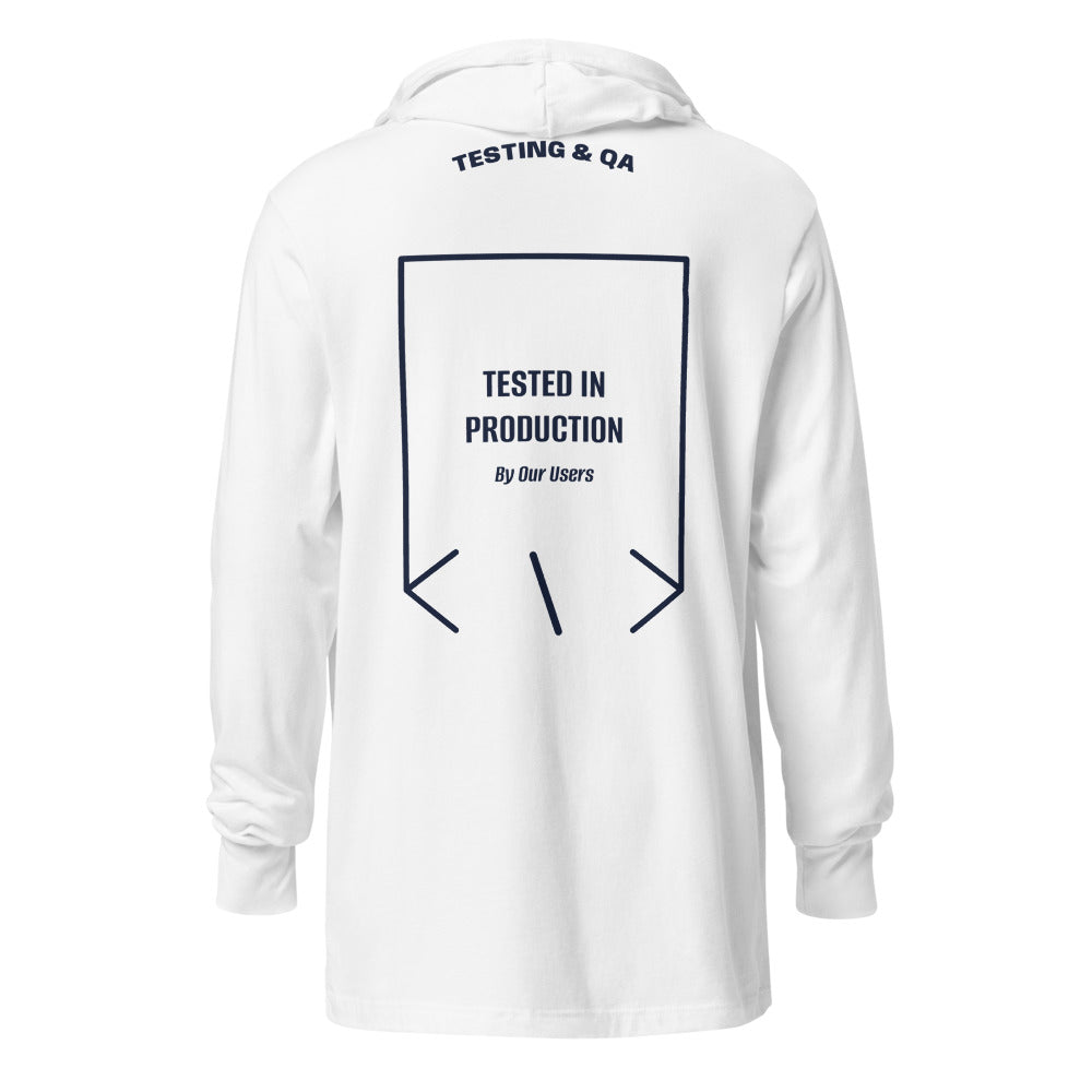 Tested In Production — White Heather Navy back mockup