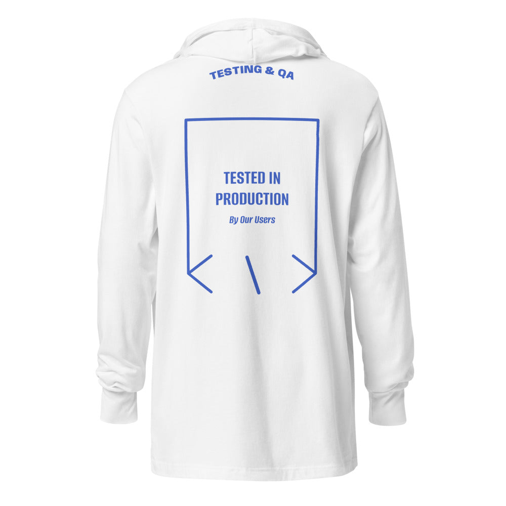 Tested In Production — White Heather True Royal back mockup