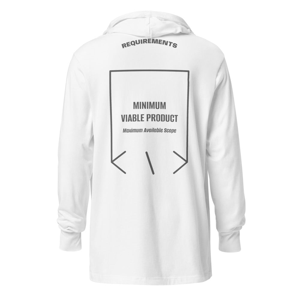 Minimum Viable Product — White Grey Triblend back mockup