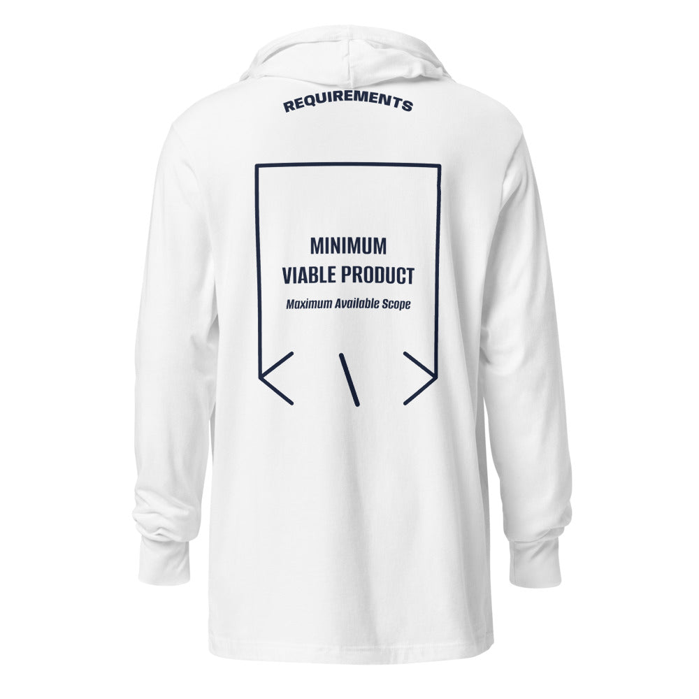 Minimum Viable Product — White Heather Navy back mockup