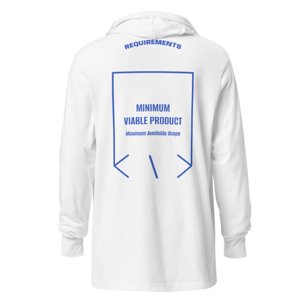Minimum Viable Product — White Heather True Royal back mockup