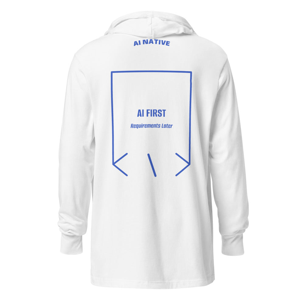 AI First — White Heather True Royal back mockup