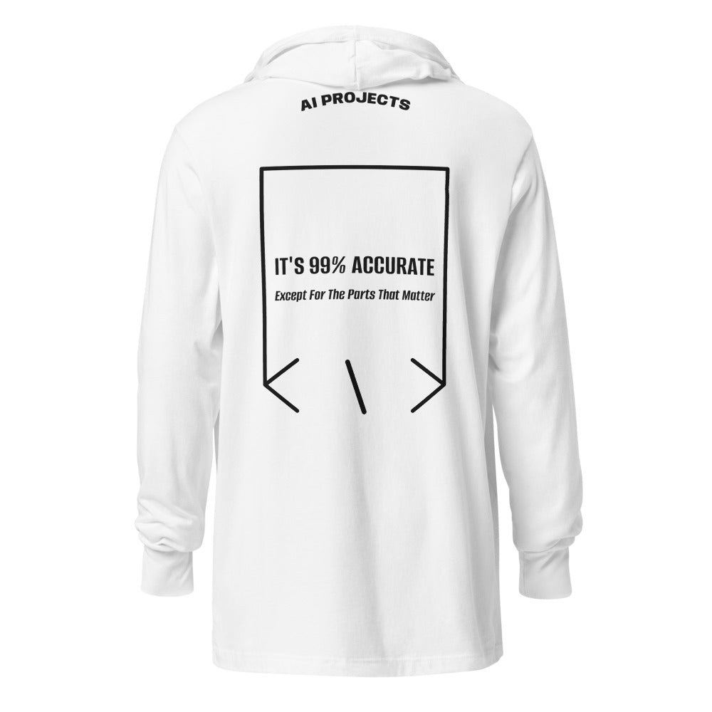 It's 99% Accurate — White Black back mockup