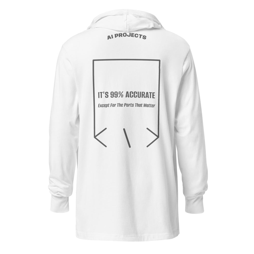 It's 99% Accurate — White Grey Triblend back mockup
