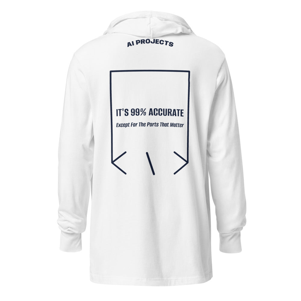 It's 99% Accurate — White Heather Navy back mockup