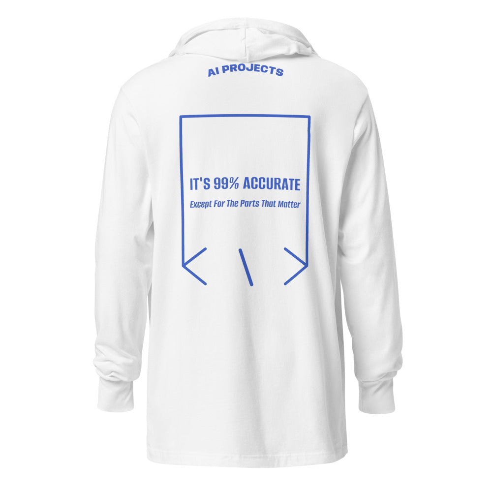 It's 99% Accurate — White Heather True Royal back mockup