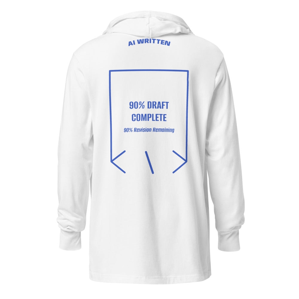 90% Draft Complete — White Heather True Royal back mockup