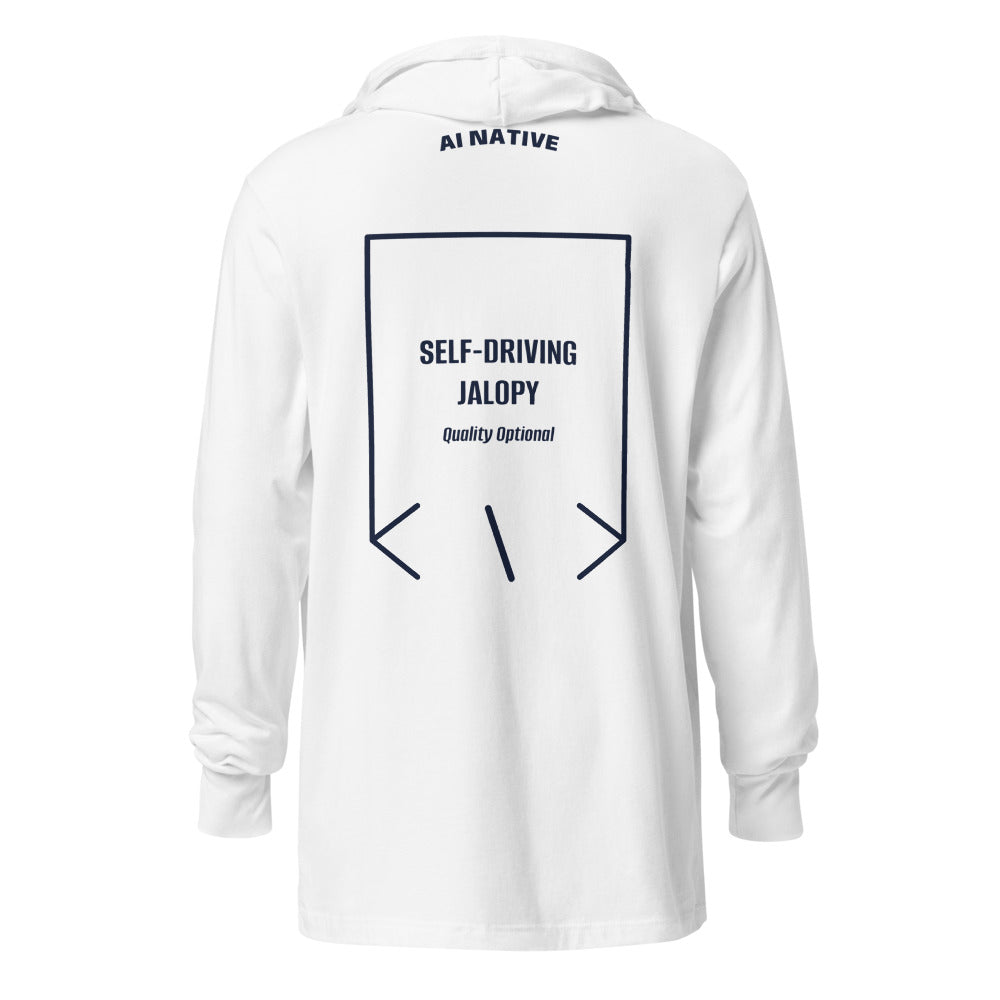 Self-Driving Jalopy — White Heather Navy back mockup