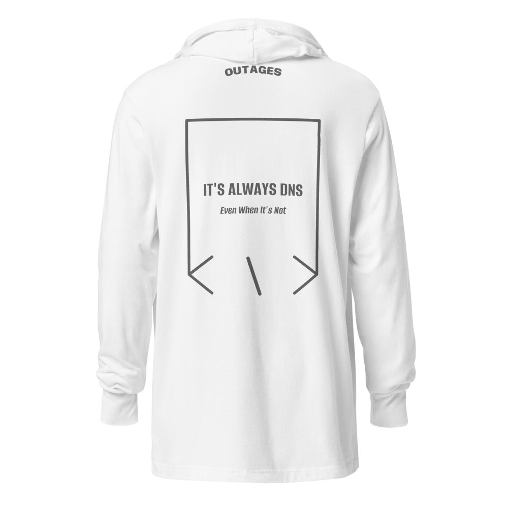 It's Always DNS — White Grey Triblend back mockup