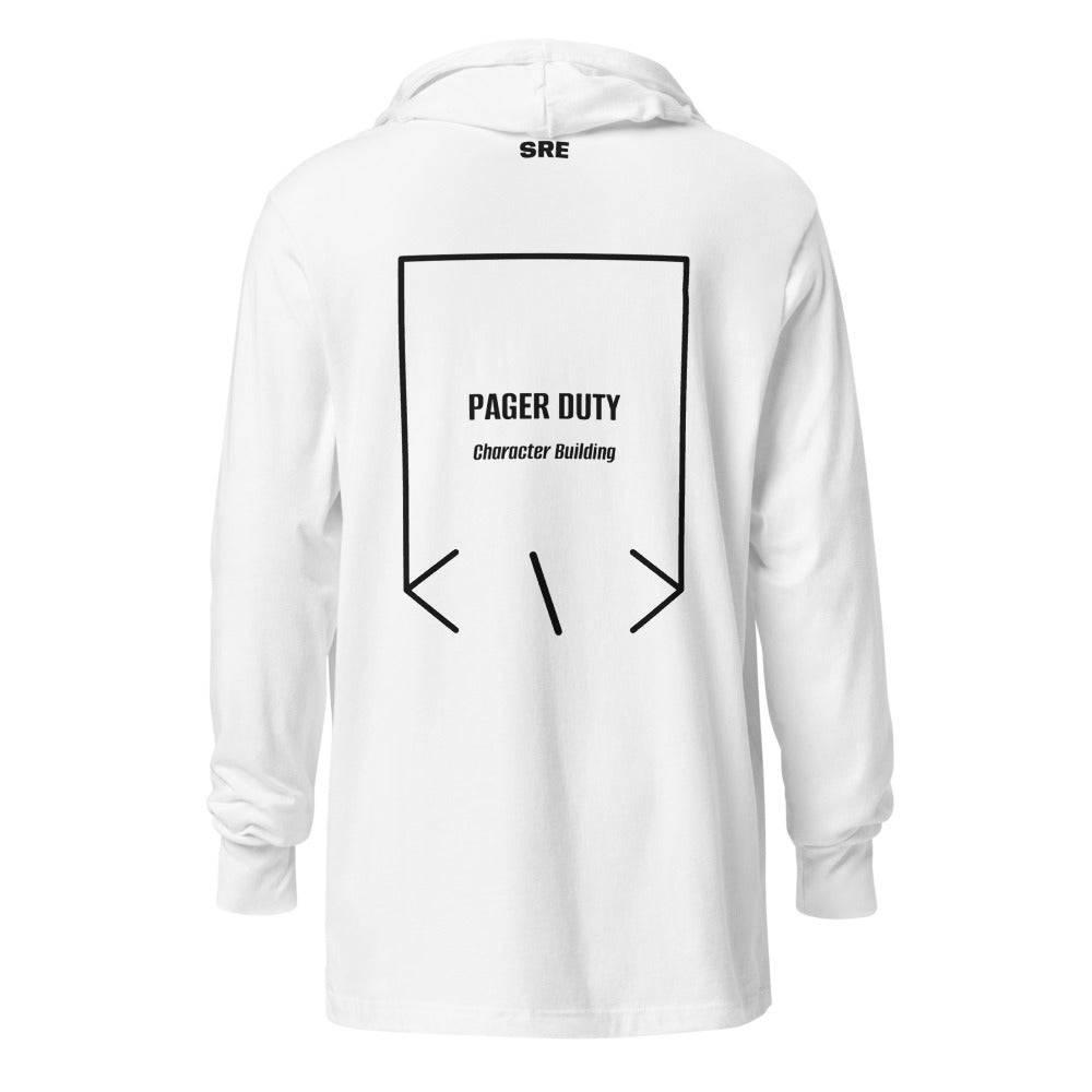 Pager Duty — White Charcoal-Black Triblend back mockup