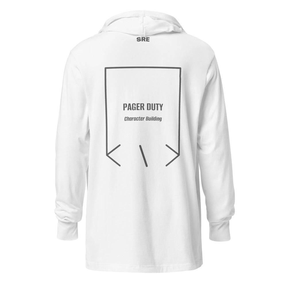 Pager Duty — White Grey Triblend back mockup