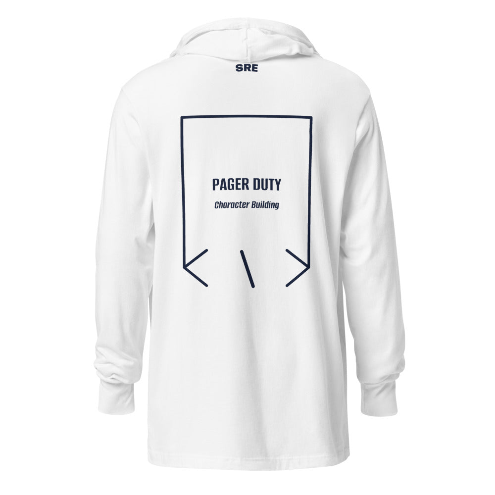 Pager Duty — White Heather Navy back mockup