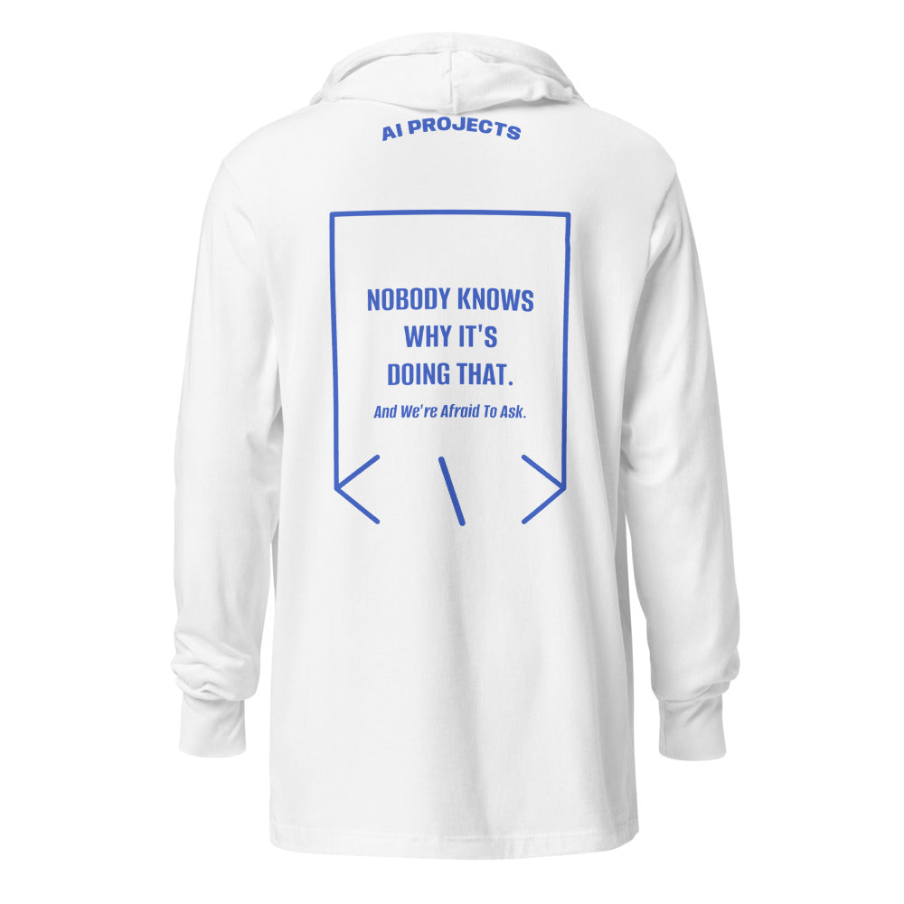 Nobody Knows Why It's Doing That. — White Heather True Royal back mockup