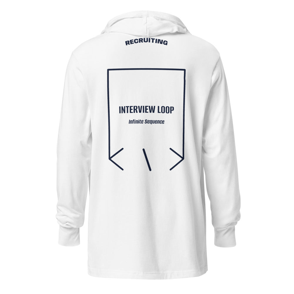 Interview Loop — White Heather Navy back mockup