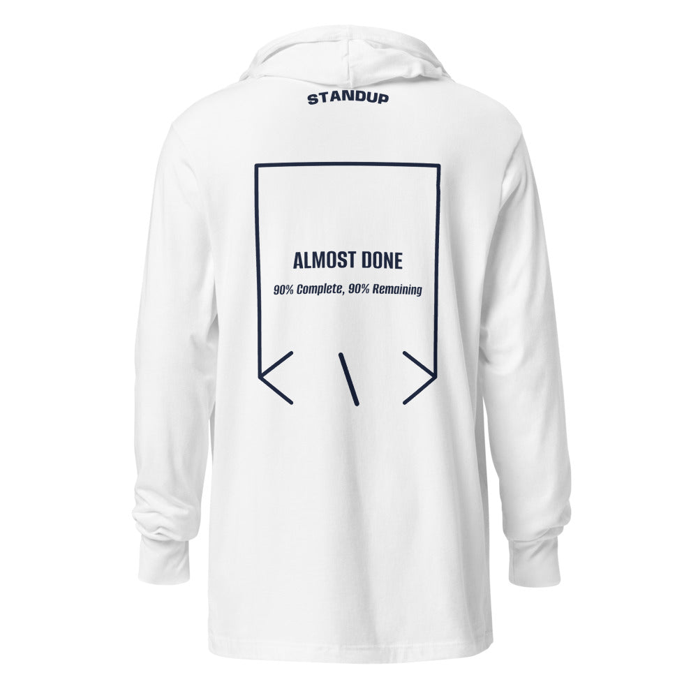 Almost Done — White Heather Navy back mockup