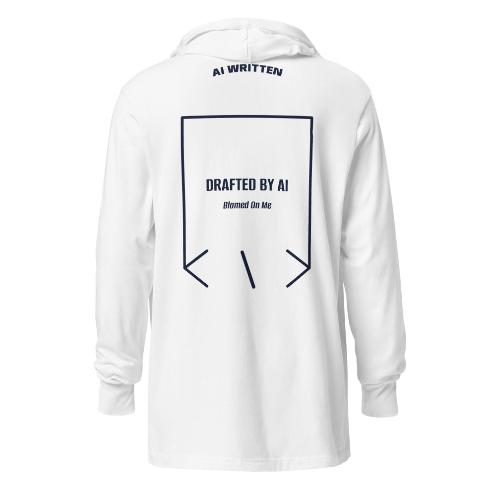 Drafted By AI — White Heather Navy back mockup