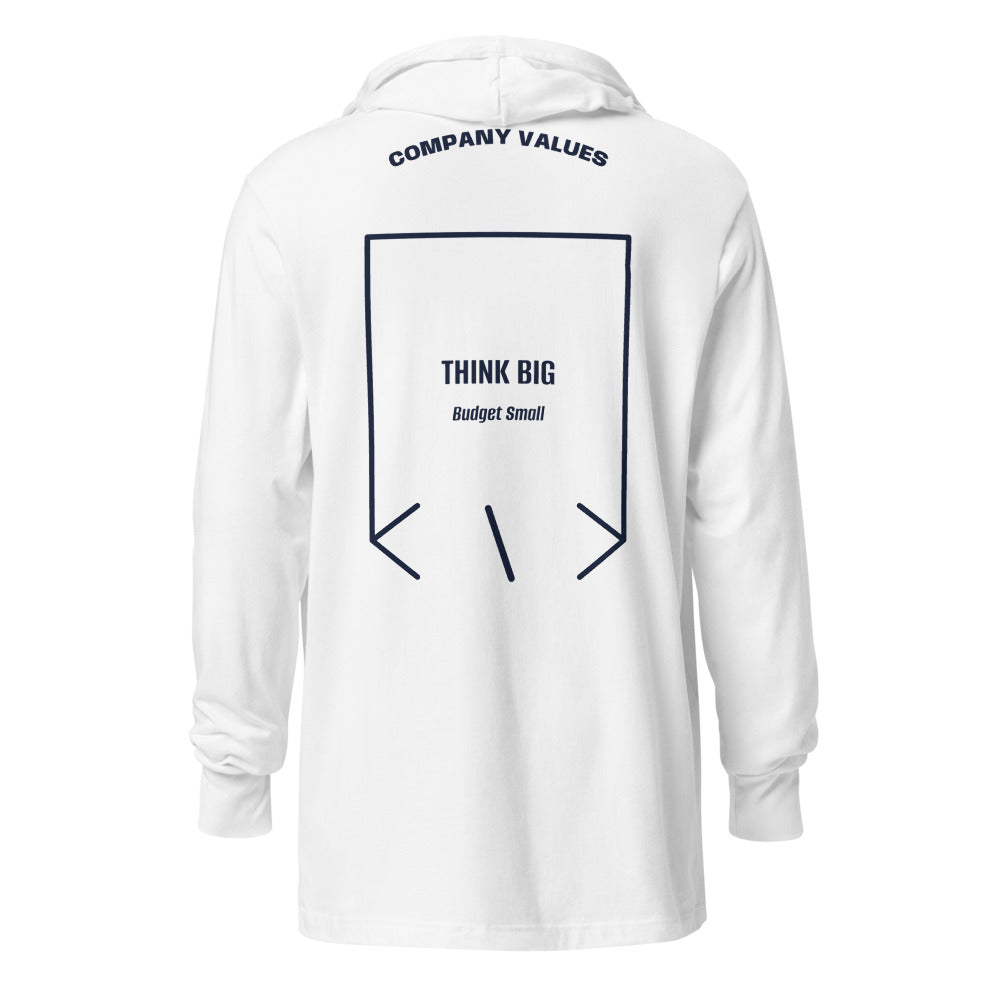 Think Big — White Heather Navy back mockup