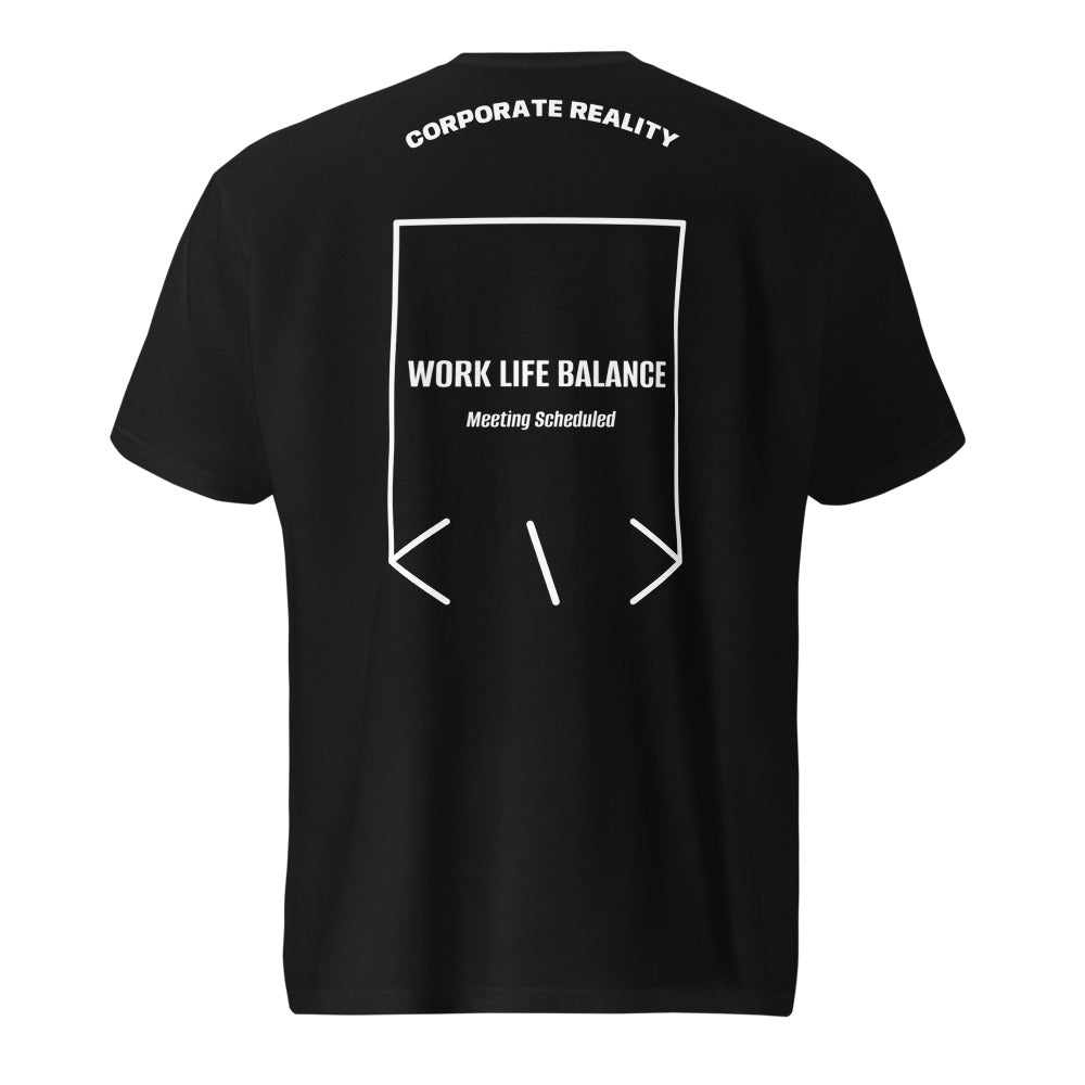 Work Life Balance — Black White back mockup