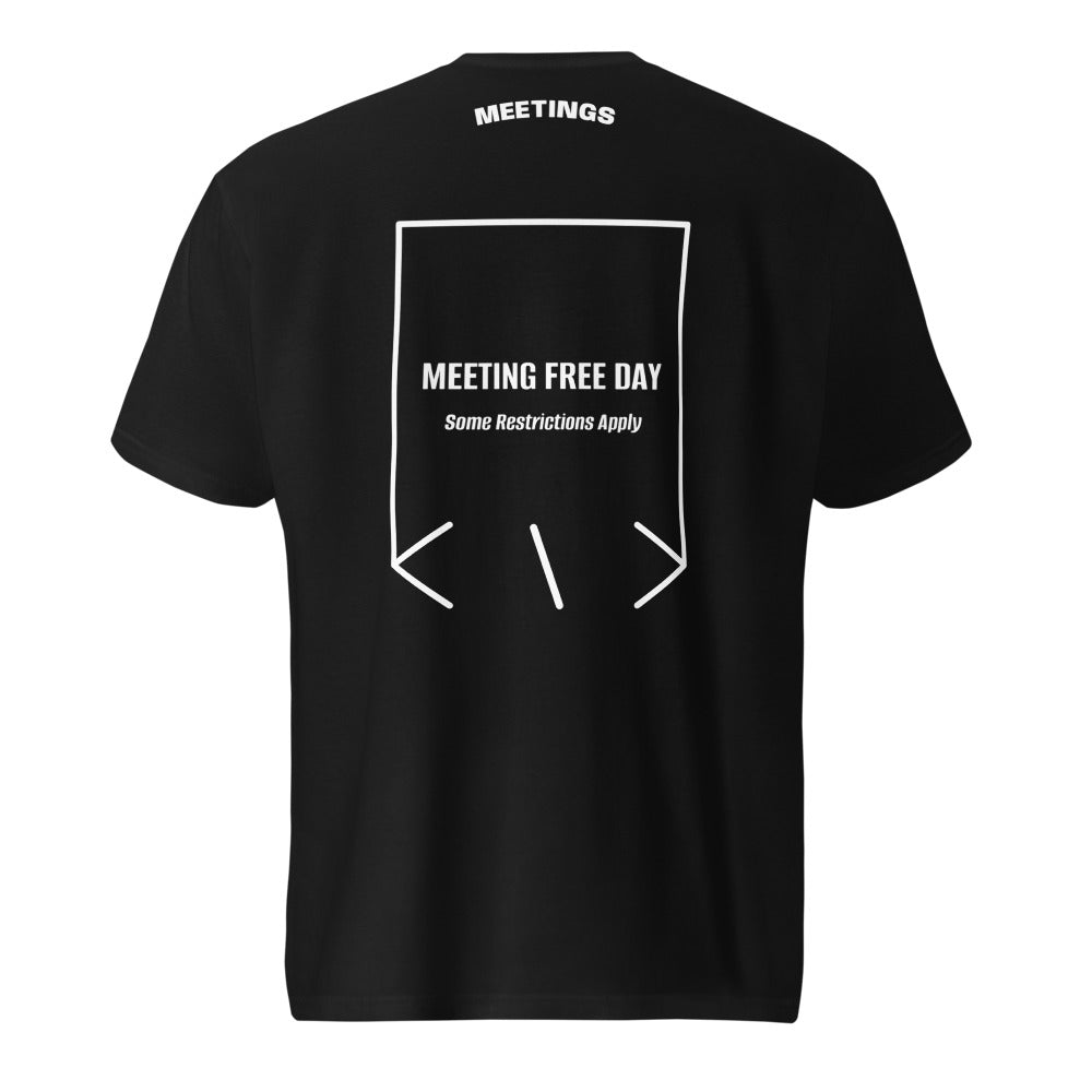 Meeting Free Day — Black White back mockup