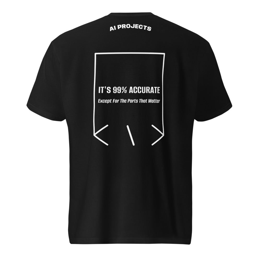 It's 99% Accurate — Black White back mockup