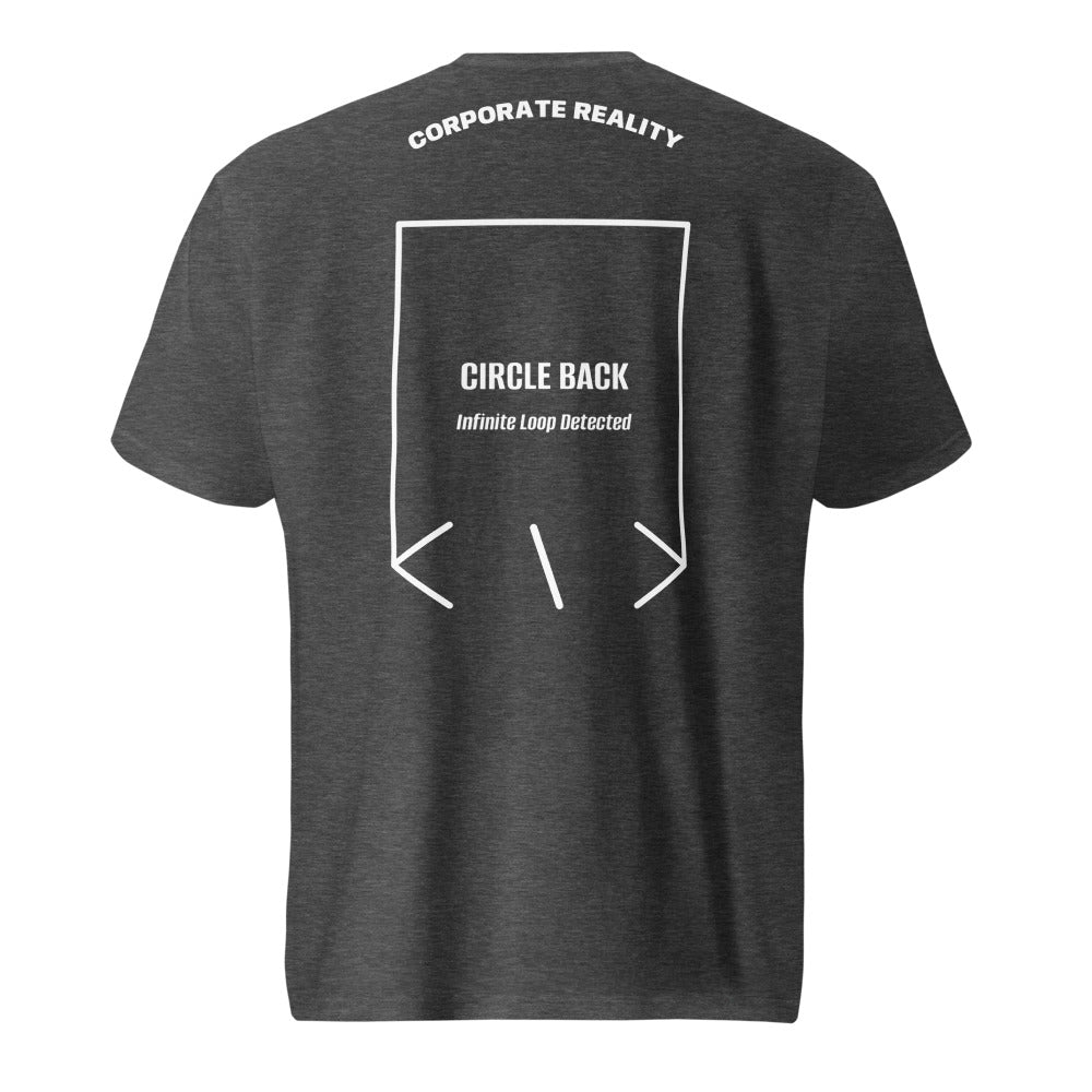 Circle Back — Heather Dark Grey White back mockup