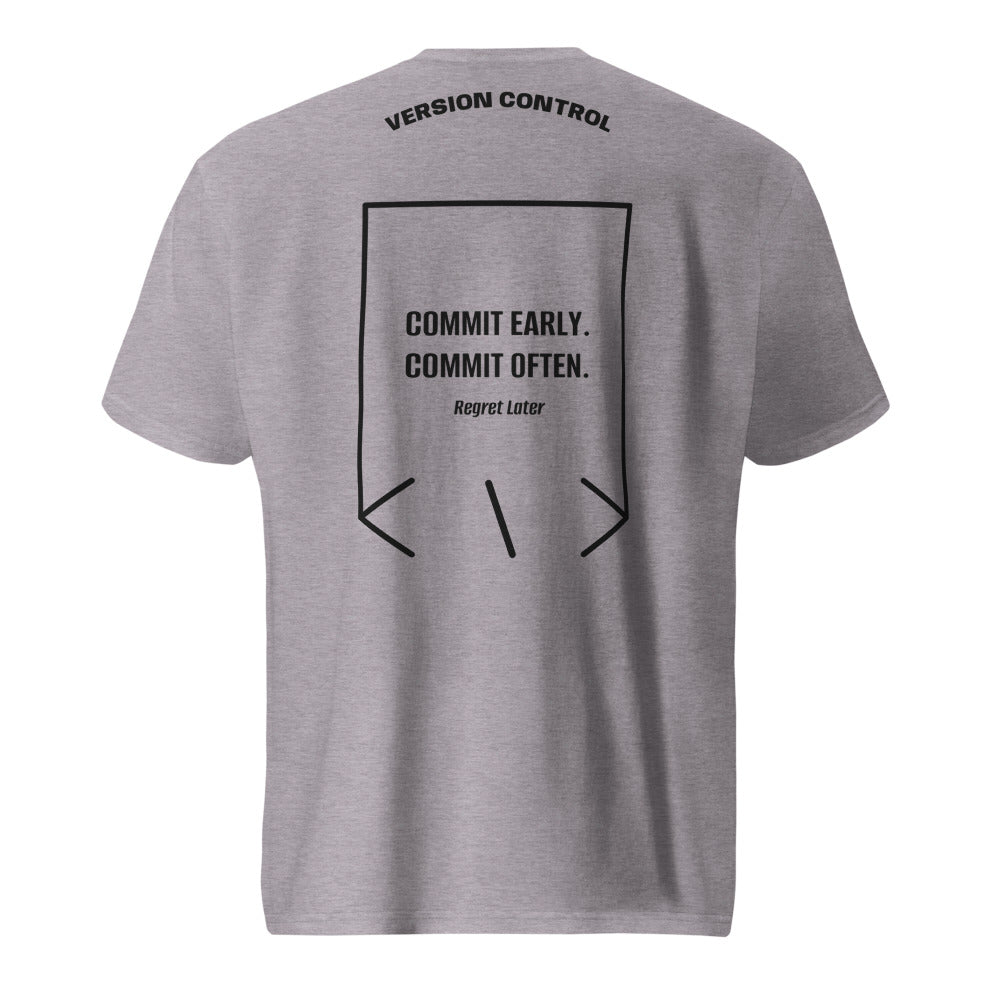 Commit Early. Commit Often. — secondary back mockup
