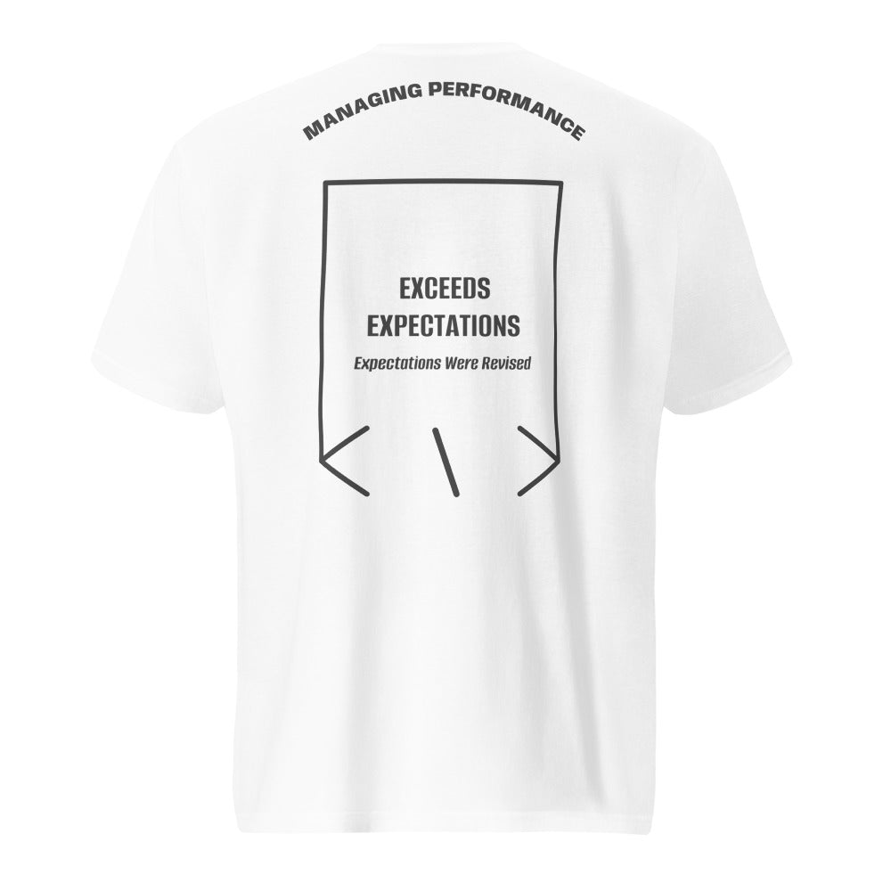 Exceeds Expectations — White Heather Dark Grey back mockup