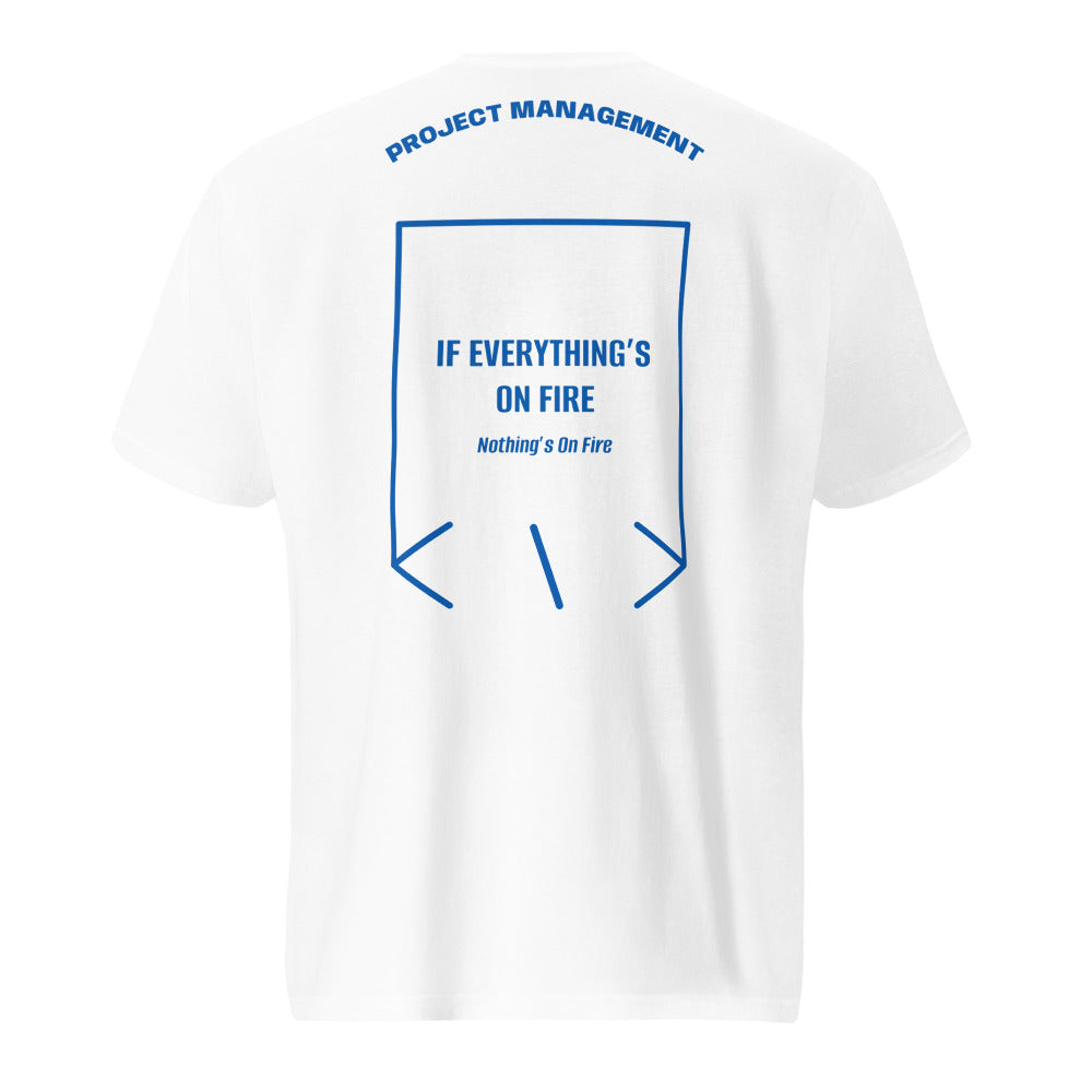 If Everything’s On Fire — White Royal Blue back mockup