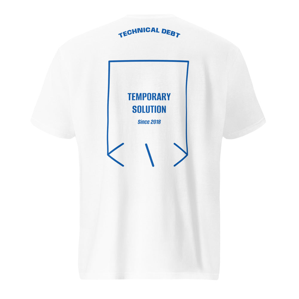 Temporary Solution — White Royal Blue back mockup