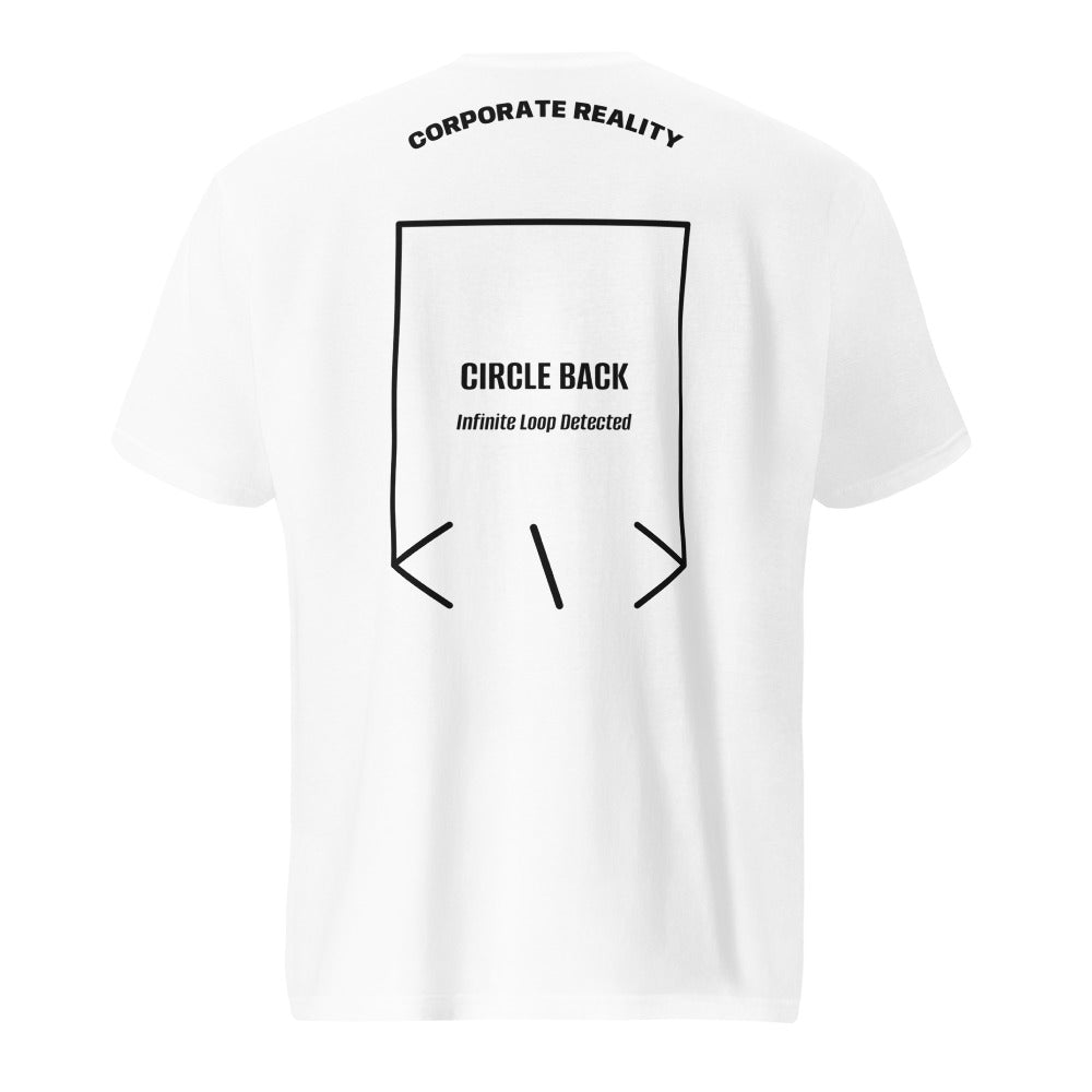 Circle Back — White Black back mockup