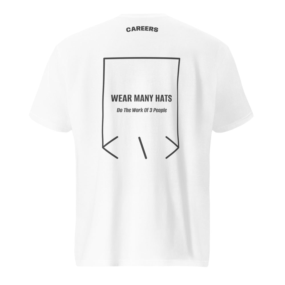 Wear Many Hats — White Heather Dark Grey back mockup