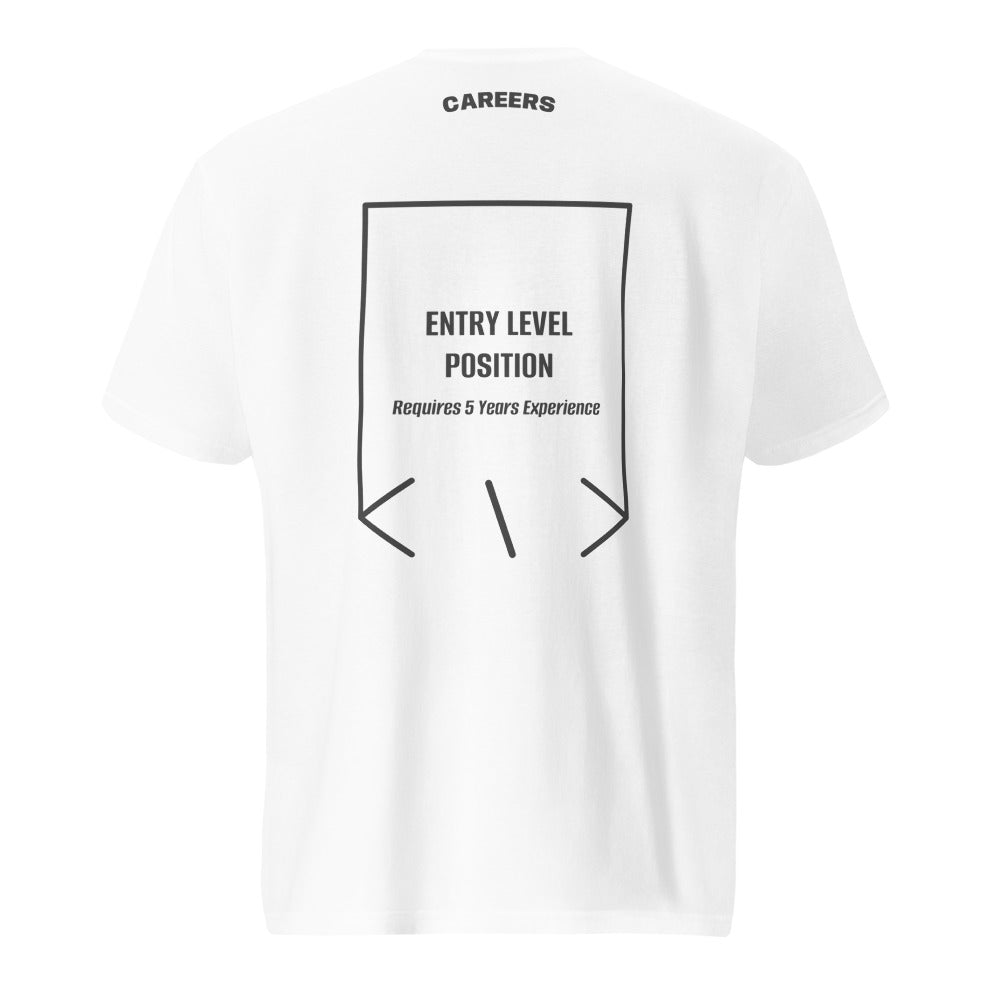 Entry Level Position — White Heather Dark Grey back mockup
