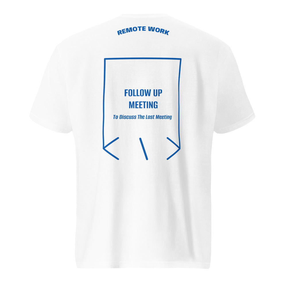Follow Up Meeting — White Royal Blue back mockup