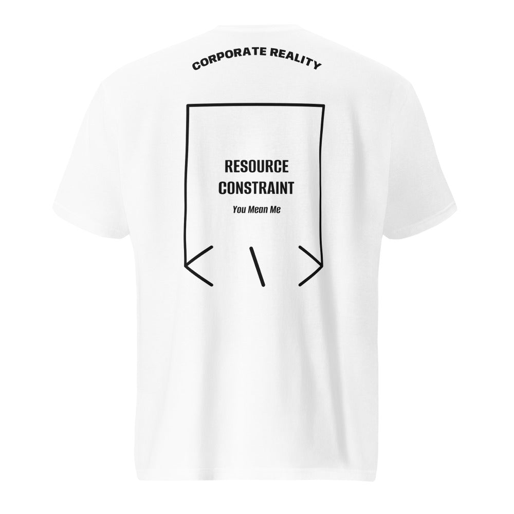 Resource Constraint — White Black back mockup