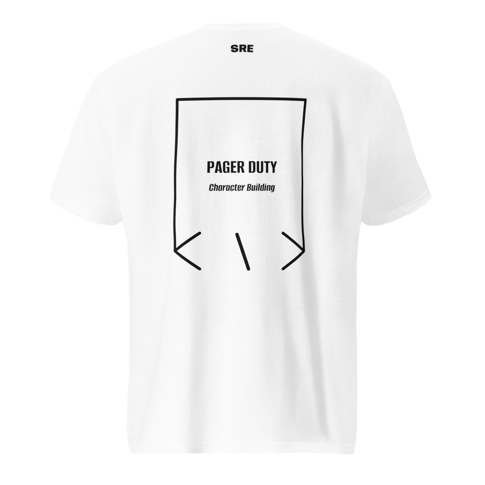 Pager Duty — White Black back mockup