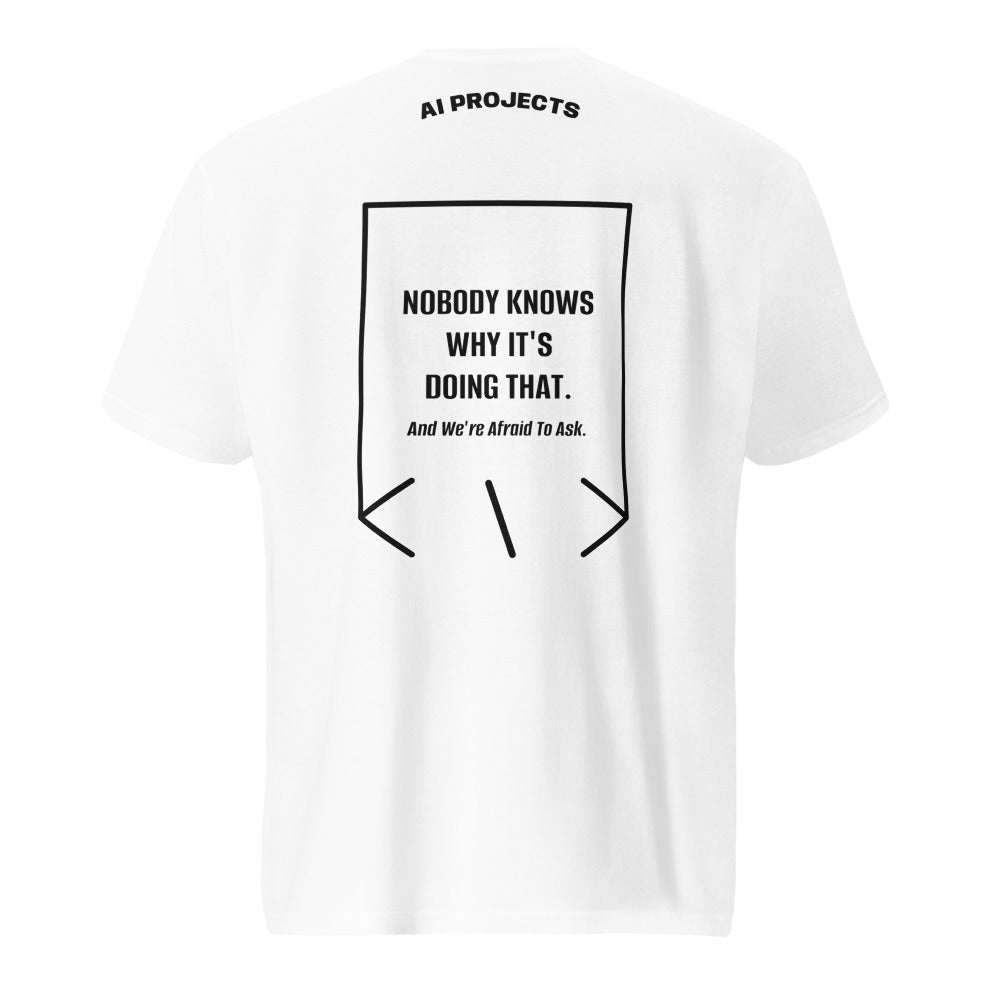 Nobody Knows Why It's Doing That. — White Black back mockup