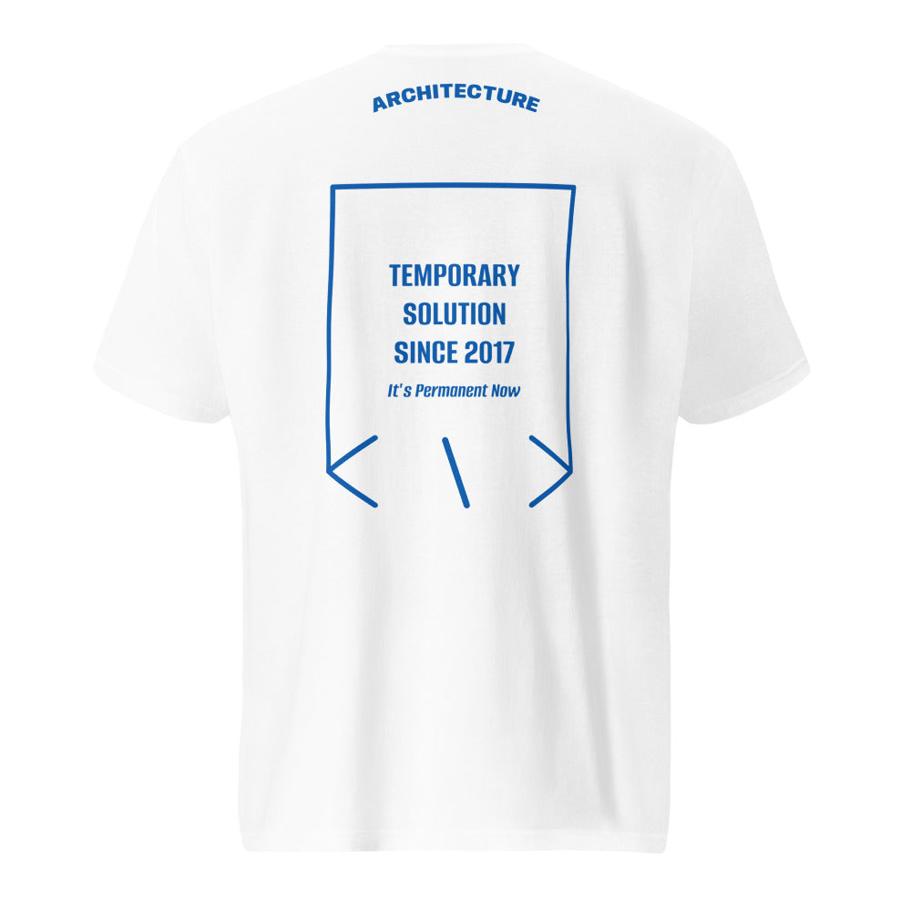 Temporary Solution Since 2017 — White Royal Blue back mockup