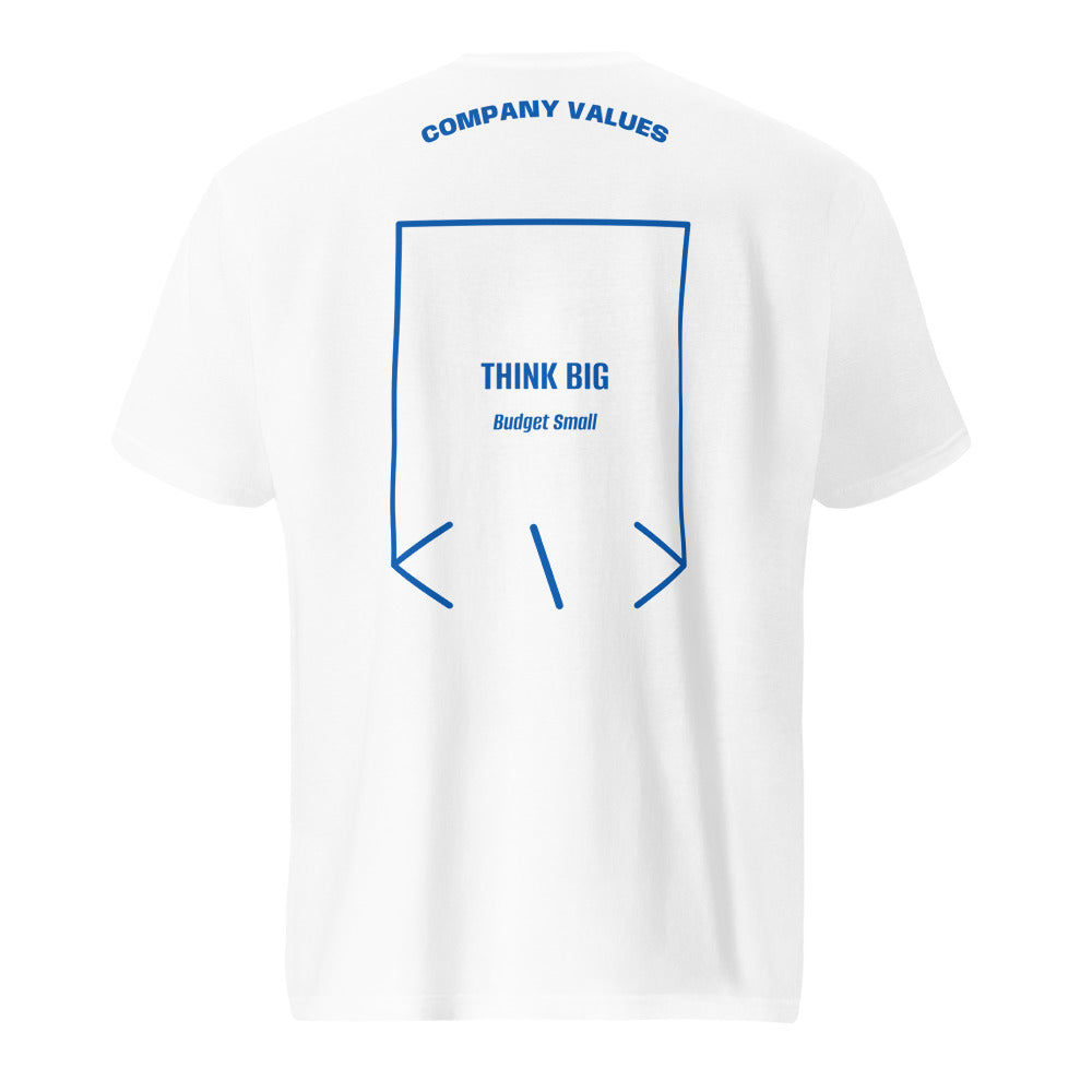 Think Big — White Royal Blue back mockup