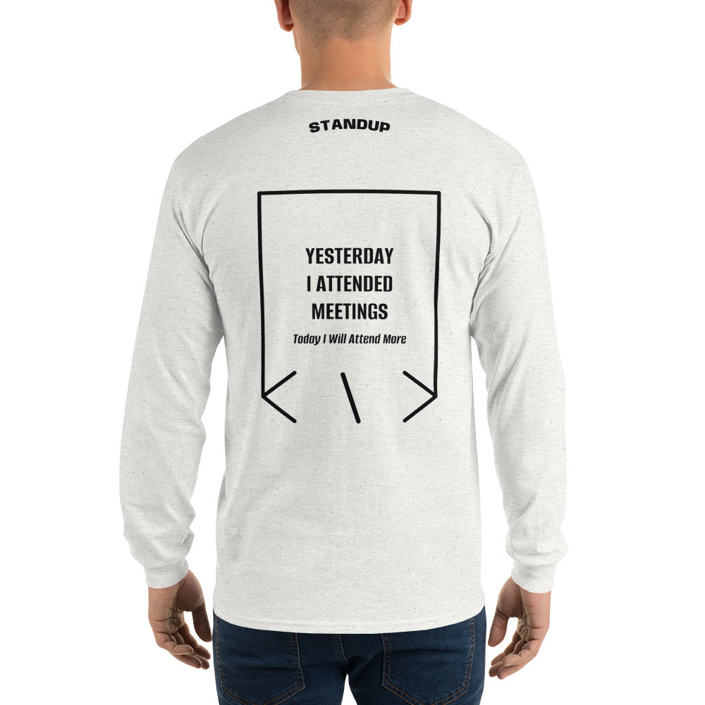 Yesterday I Attended Meetings — Ash Black back mockup