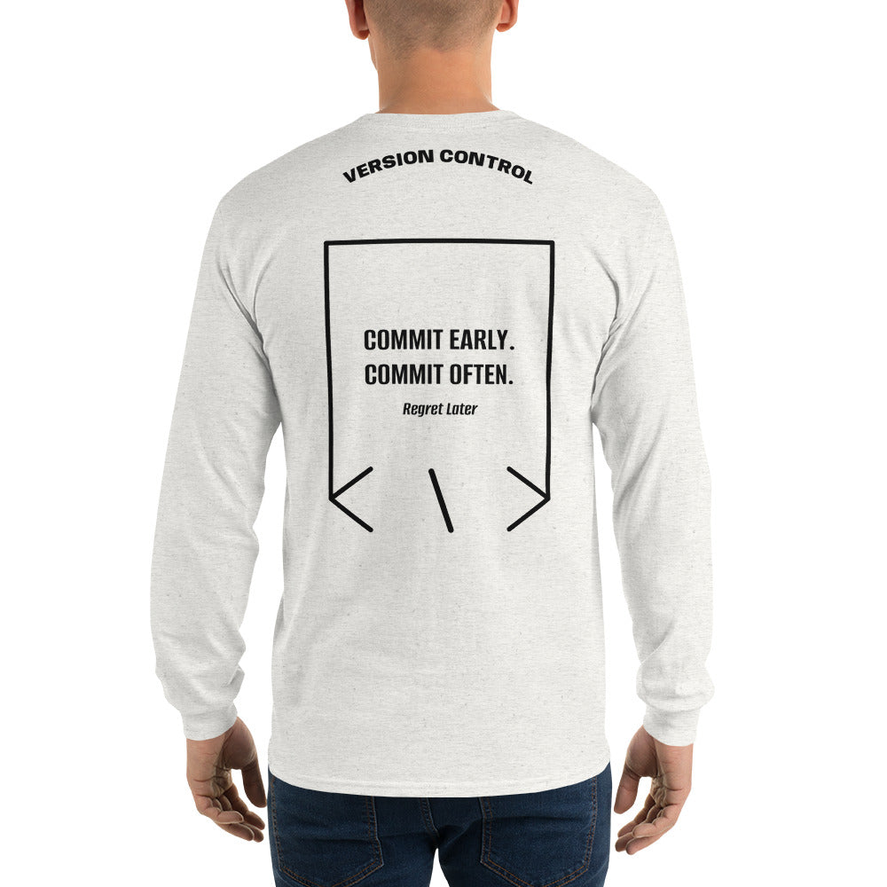 Commit Early. Commit Often. — Ash Black back mockup