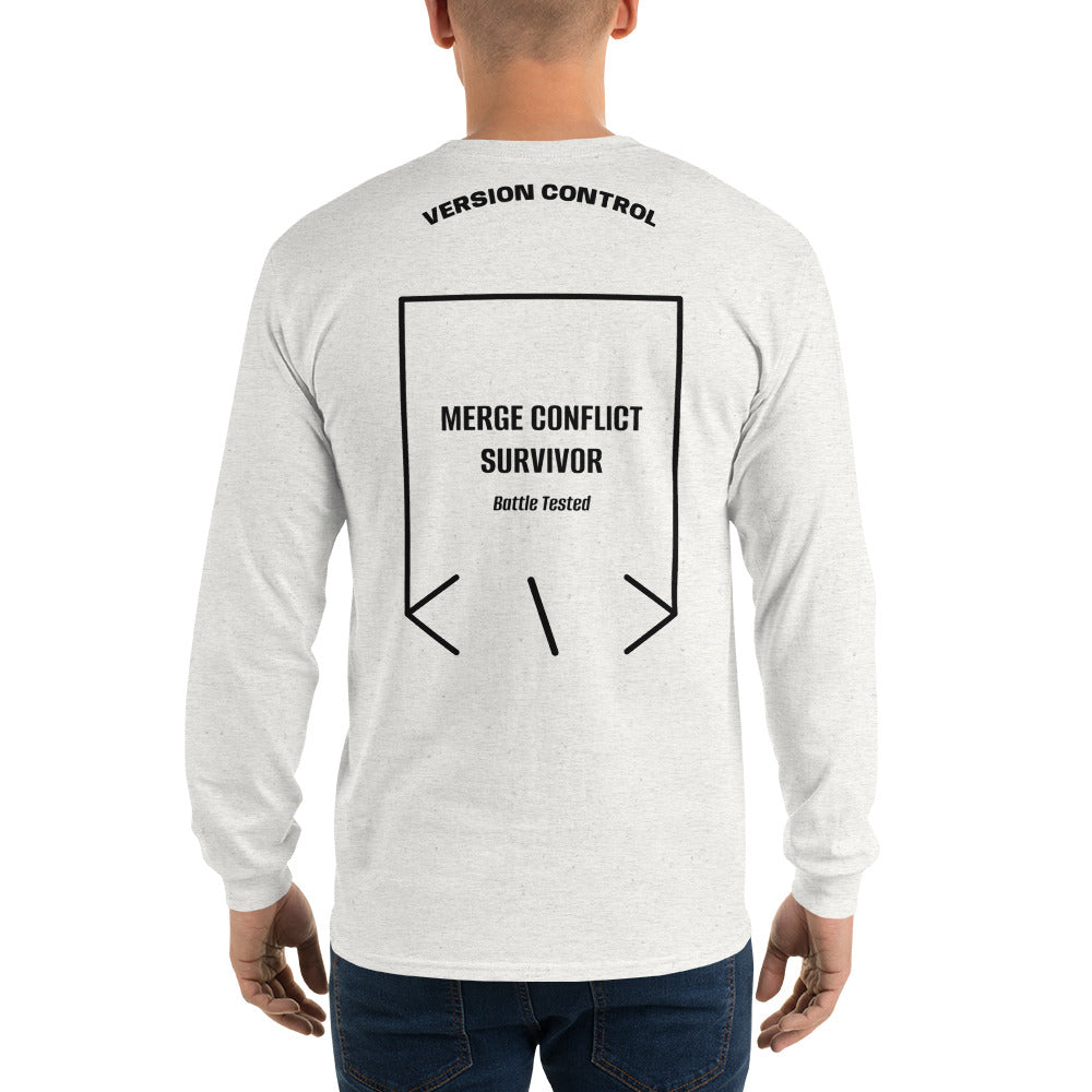 Merge Conflict Survivor — Ash Black back mockup