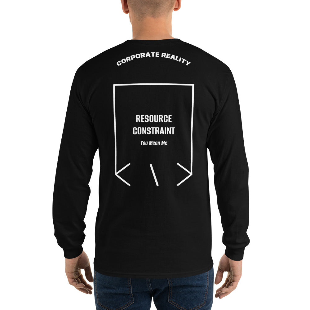 Resource Constraint — Black White back mockup