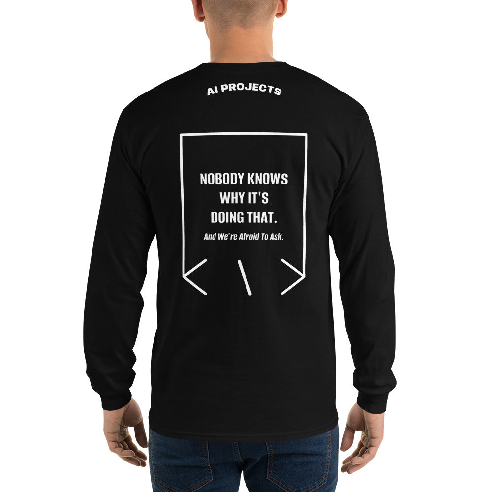 Nobody Knows Why It's Doing That. — Black White back mockup