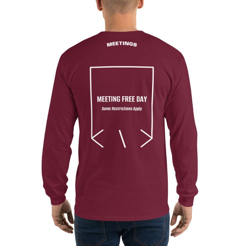 Meeting Free Day — Maroon White back mockup