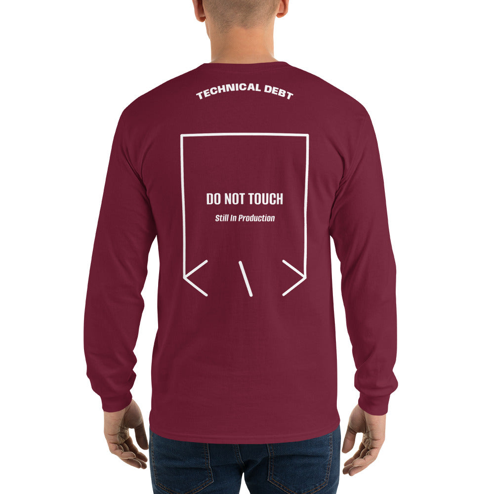 Do Not Touch — Maroon White back mockup
